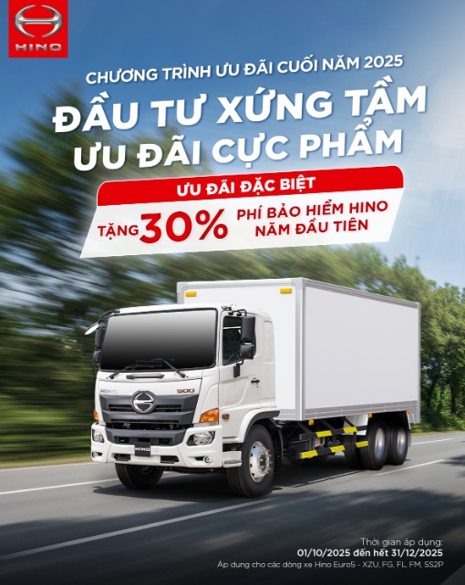ưu đãi xe tải Hino năm 2025