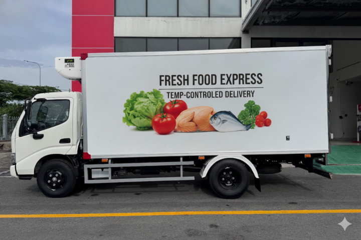 Hino chở thực phẩm tươi sống